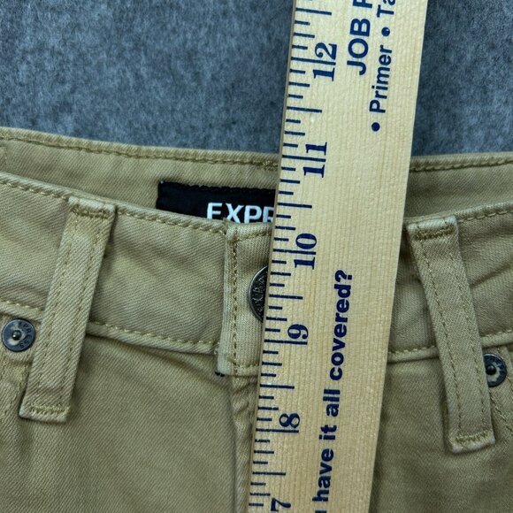 Express Hyper Stretch Skinny Jeans Men's Size 28 X 30 Mid Rise Tan Denim - Picture 9 of 12